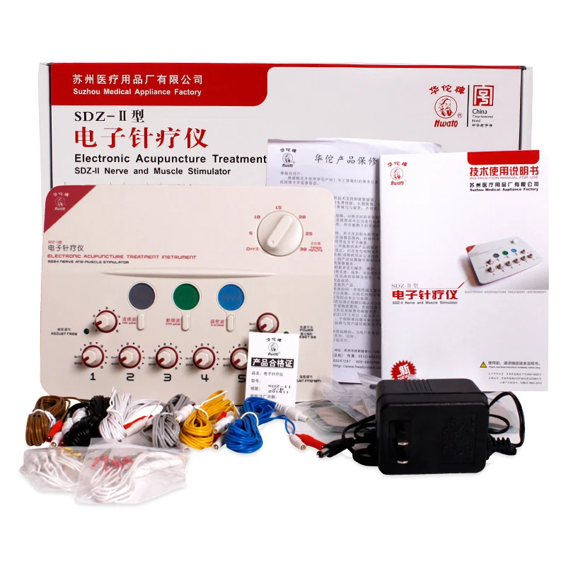 Hwato SDZ-II Nerve and Muscle Stimulator EMS TENS Electrotherapy Acupuncture Treatment Instrument 3 Waveform 6 outputs