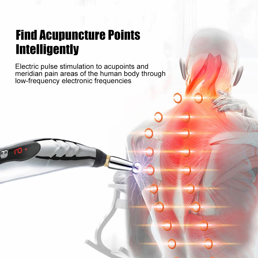 Rechargeable Acupuncture Meridian Pen 5 Heads - Image 2