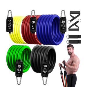 Premium Fitness Pull Rope Resistance Bands Set 150 LBS / 11 PCS