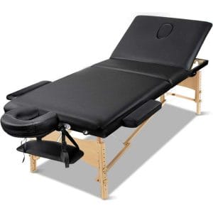 HABITUS Premium Portable Wooden Treatment Chariot 3 Sections, 70cm Wide, 8cm Padding