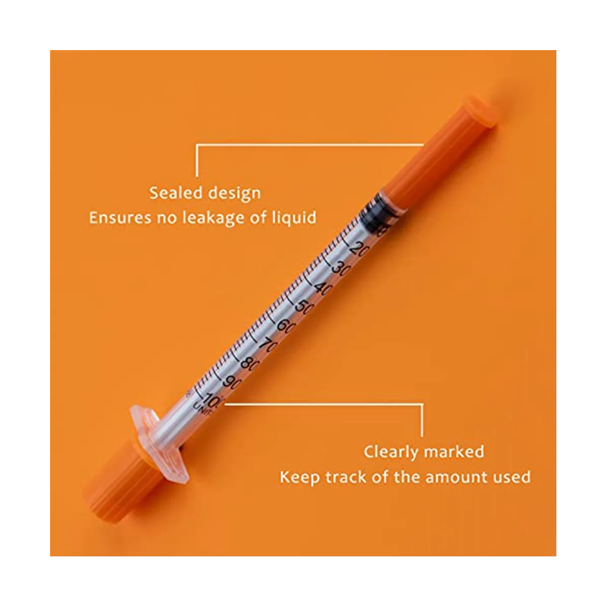 Insuline Syringe 1ML 30G x 8Mm Long - Image 2