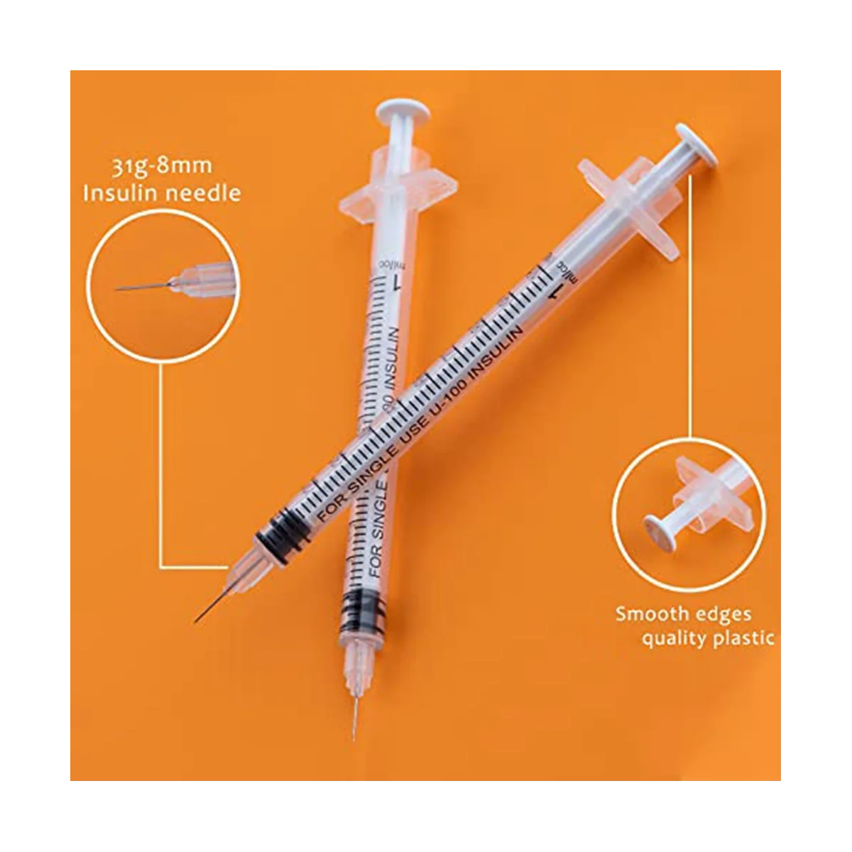 Insuline Syringe 1ML 30G x 8Mm Long - Image 4
