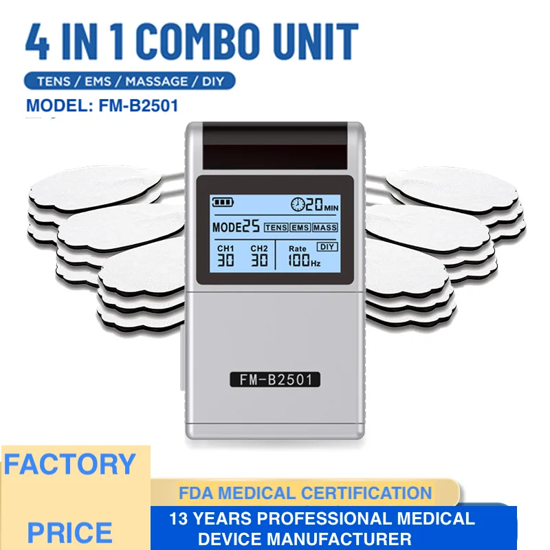 4 In 1 Combo Electrotherapy Pain Relief TENS/EMS Device - Image 2