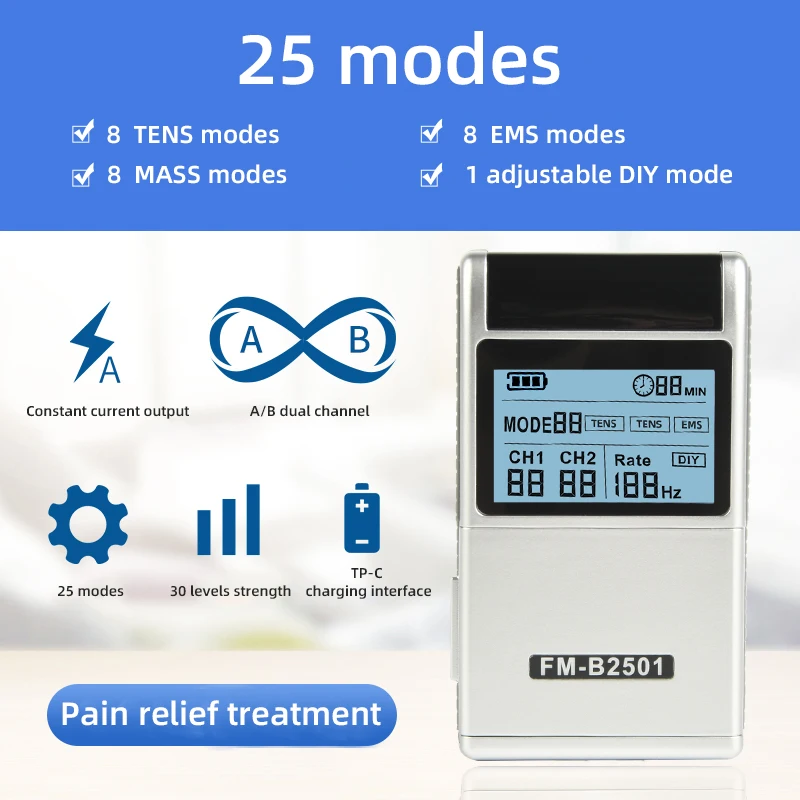 4 In 1 Combo Electrotherapy Pain Relief TENS/EMS Device