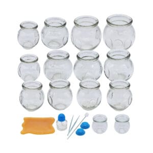 Medical Glass Chinese Cupping Jar Set of 14 PCS