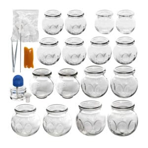 Medical Glass Chinese Cupping Set of 16 Pcs