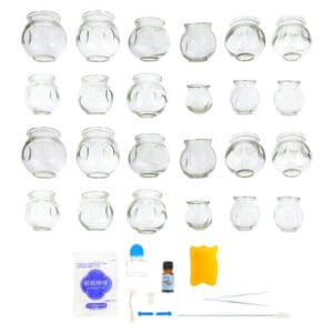 Medical Glass Chinese Cupping Set of 24 Pcs