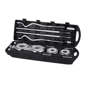 Chrome Adjustable Weight set 55 Kgs with EZ Bar