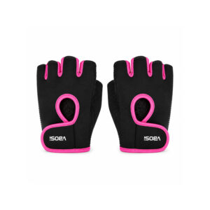 Women’s Fingerless Fitness Gloves Black/Pink